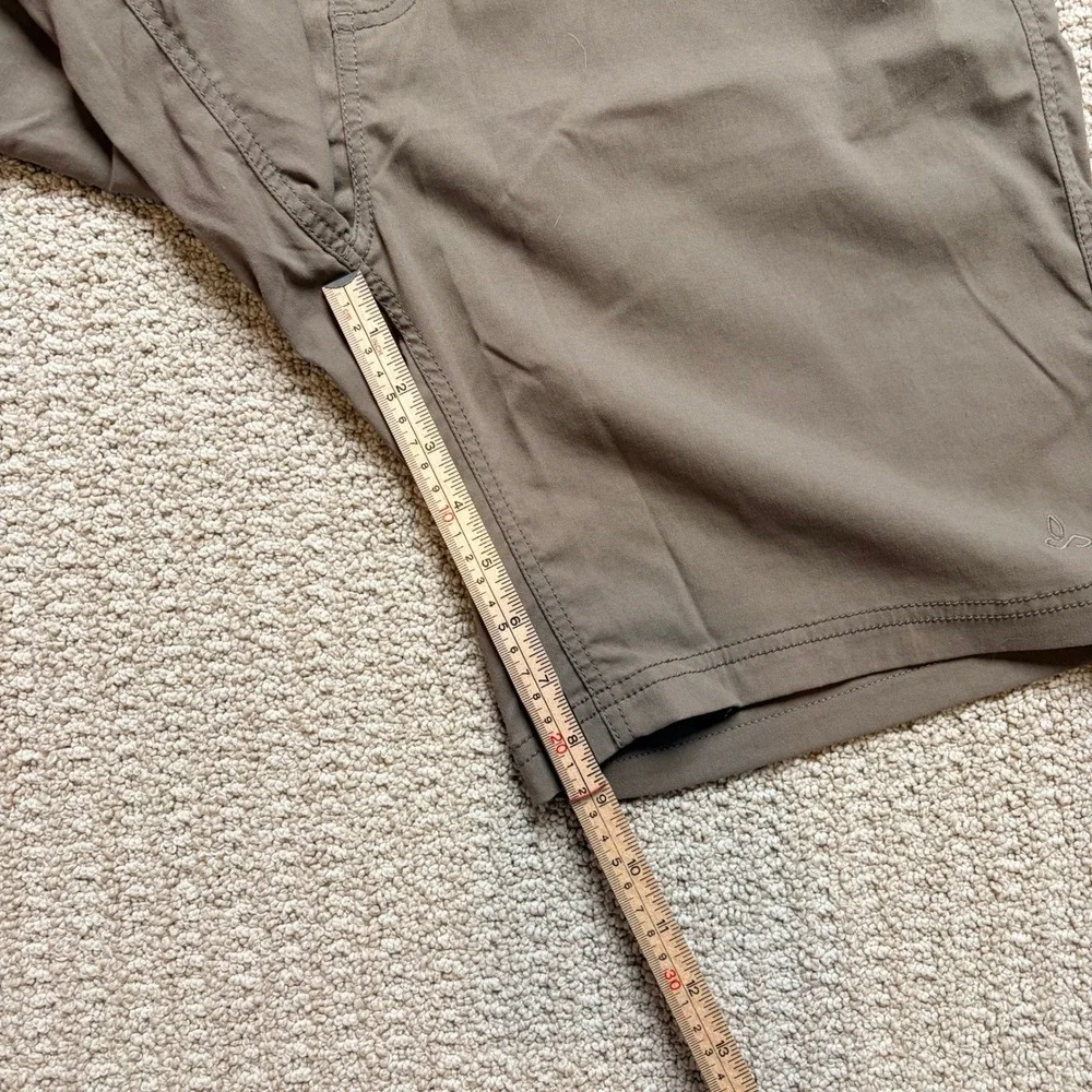 Prana Zion Mens Shorts 38W x 9L Brown‎ Stretch Hiking Outdoor 5-Pocket Mud